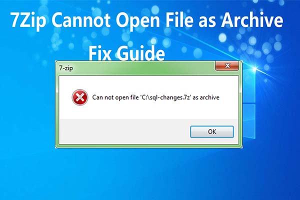 7Zip no puede abrir el archivo como archivo