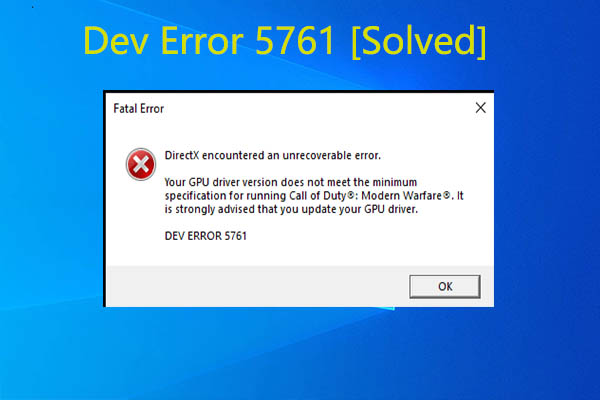Error de desarrollo 5761