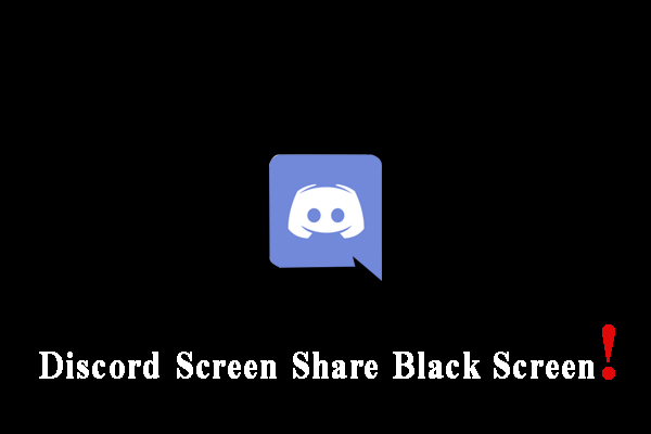 Pantalla de discordia compartir miniatura de pantalla negra