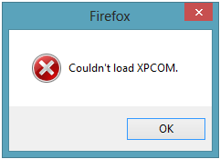 Firefox no pudo cargar XPCOM
