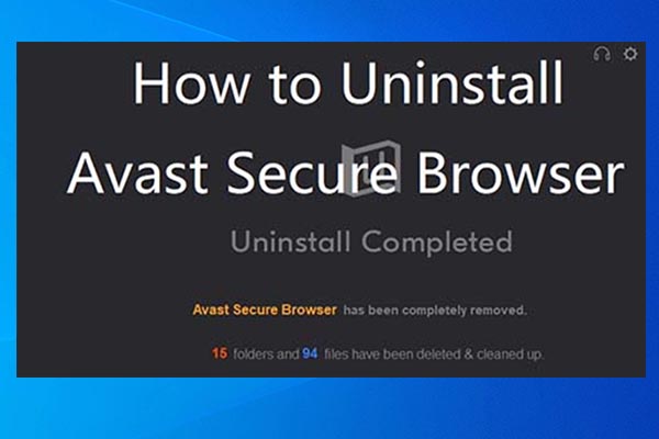 cómo desinstalar el navegador seguro Avast