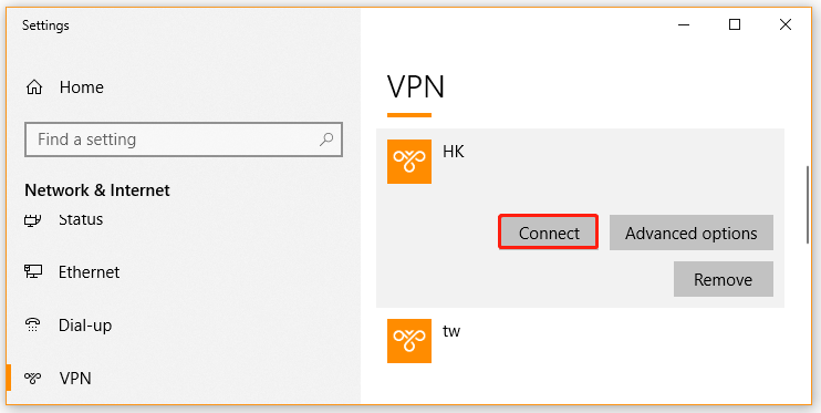 conectarse a una VPN