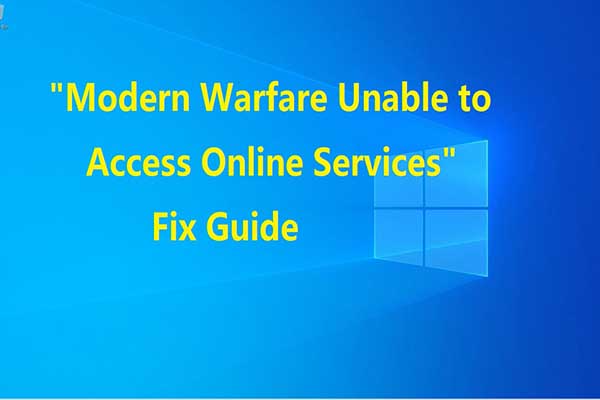 Modern Warfare no puede acceder a los servicios en línea