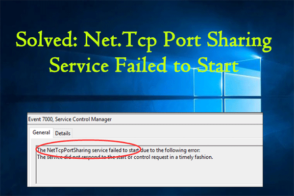 No se pudo iniciar el servicio de uso compartido de puertos Net.Tcp