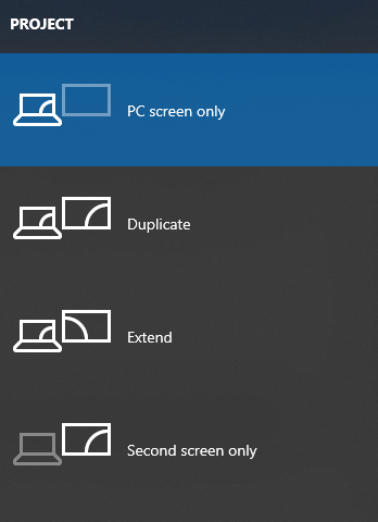 seleccione solo la pantalla de la PC
