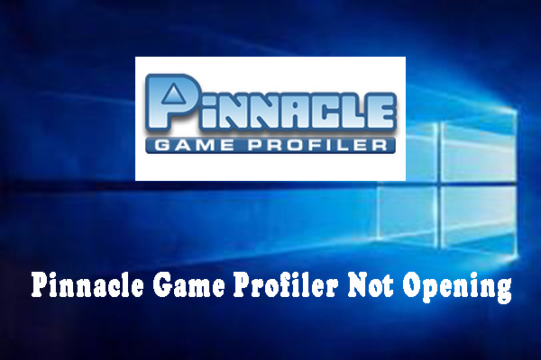 Pinnacle Game Profiler no abre la miniatura