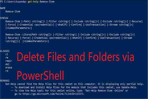 PowerShell eliminar archivo thumbnsil