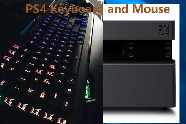 miniatura del teclado y el mouse de ps4