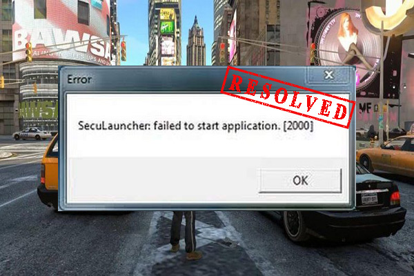 Seculauncher no pudo iniciar la aplicación 2000