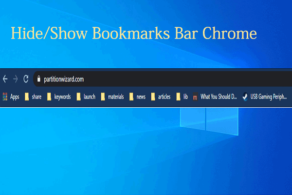 mostrar la barra de marcadores de Chrome