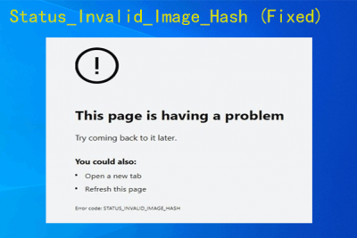 Status invalid image hash google chrome как исправить