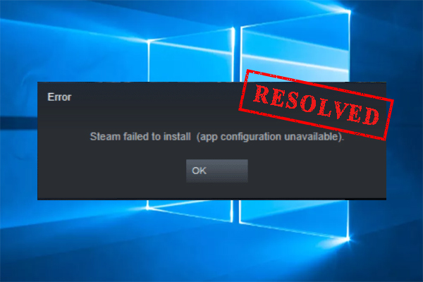 La configuración de la aplicación Steam no está disponible
