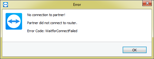 La conexión de TeamViewer falló sin ruta