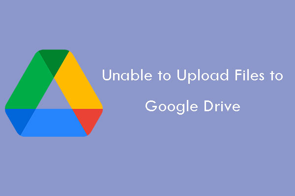 no se pueden cargar archivos en la miniatura de Google Drive