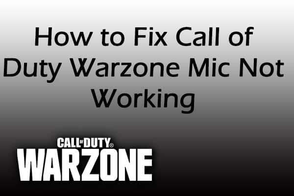 El micrófono Warzone no funciona