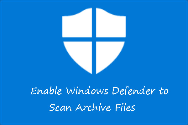 Windows defender escanear archivos de archivo en miniatura