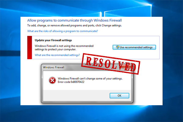 El Firewall de Windows no puede cambiar algunas de sus configuraciones