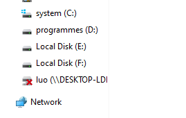 La unidad de red no está conectada en el Explorador de Windows