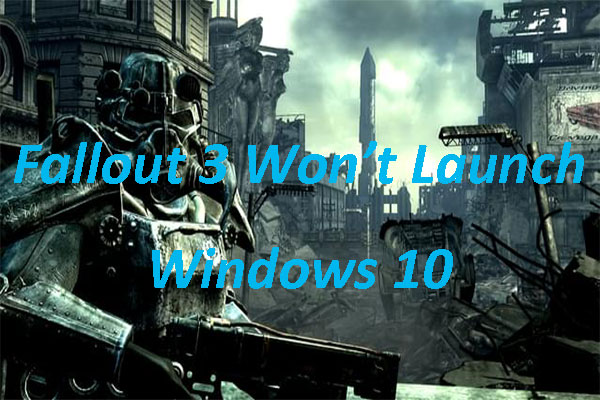 Fallout 3 no lanzará el mosaico win10