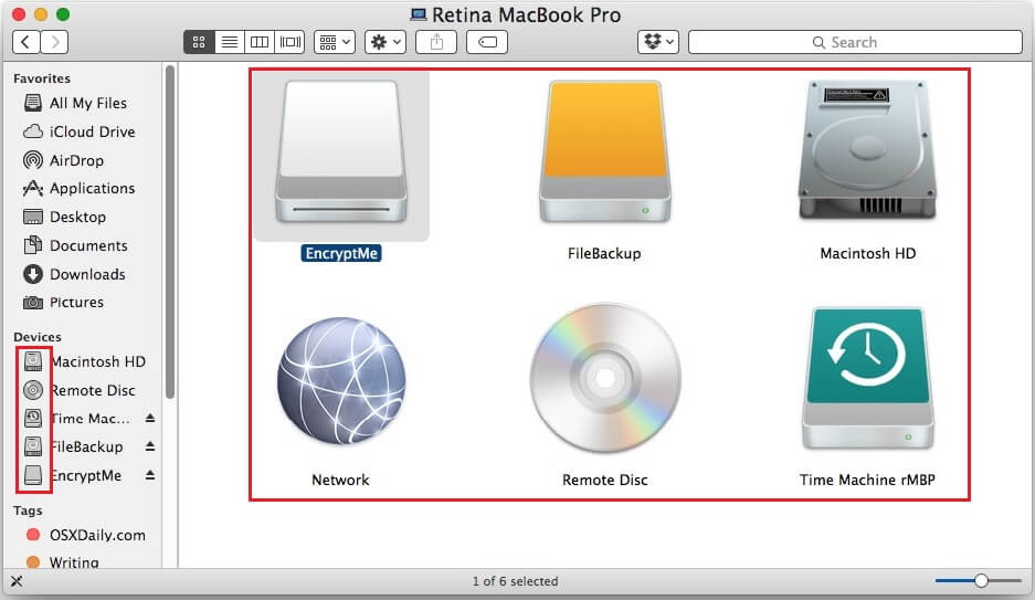 Iconos del disco duro de Mac OS