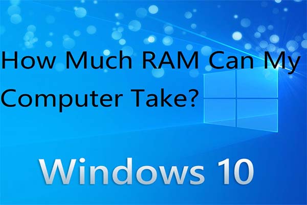 cuánta RAM puede tomar mi computadora