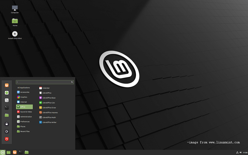 Interfaz Linux Mint