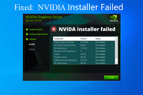 nvidia geforce experience failed to install