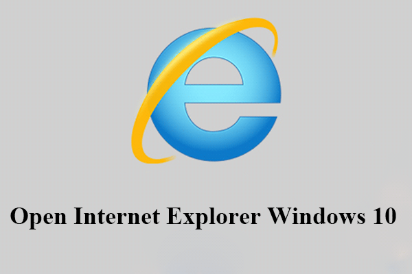 abre la miniatura de Windows 10 de Internet Explorer