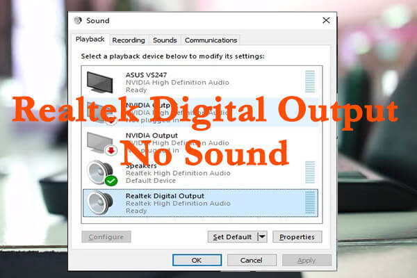 salida digital realtek sin pegatina de sonido
