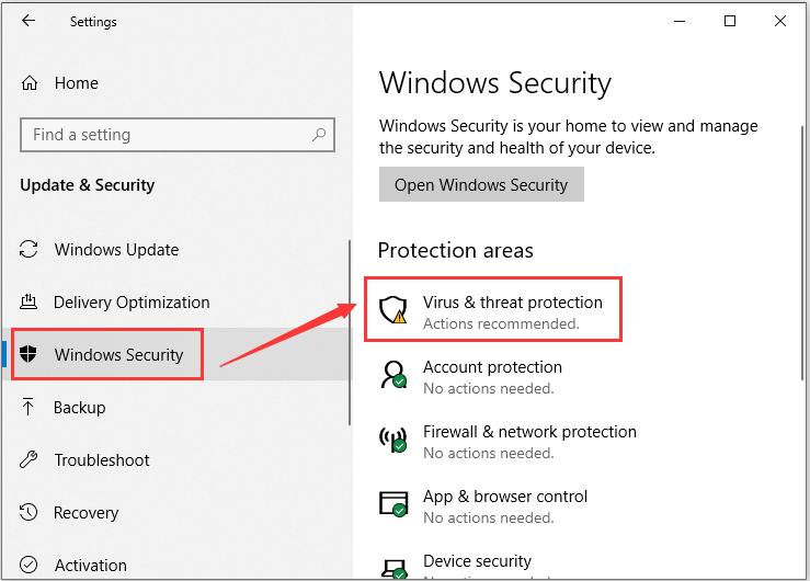 elige la seguridad de Windows