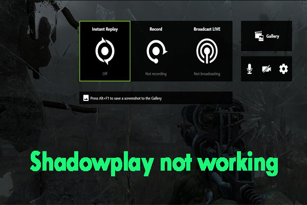 Shadowplay no funciona