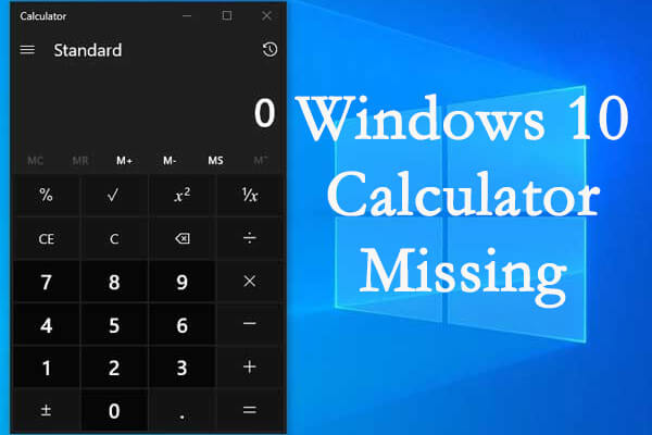Falta la calculadora de Windows 10