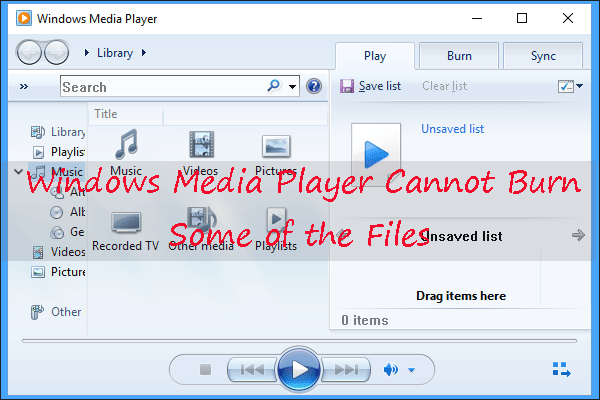 Windows Media Player no puede grabar miniaturas de archivos
