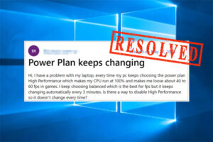 Lee más sobre el artículo Cómo arreglar el plan de energía de Windows 10 sigue cambiando [6 Solutions]