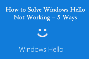 Lee más sobre el artículo Cómo arreglar Windows Hello que no funciona – 5 formas