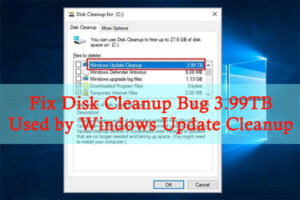 Lee más sobre el artículo Cómo reparar el error de limpieza del disco 3.99TB utilizado por la limpieza de Windows Update