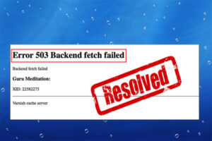 Lee más sobre el artículo Guía simple para corregir el error 503 Error en la recuperación del backend