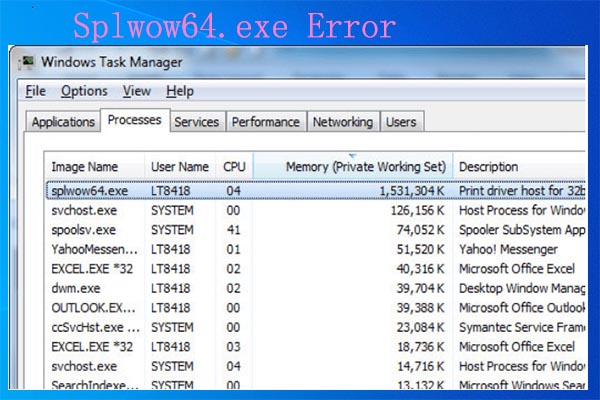 Splwow64 exe виснет excel