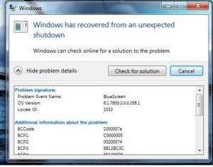 Lee más sobre el artículo Solucionar el error 1000007e de Windows XP